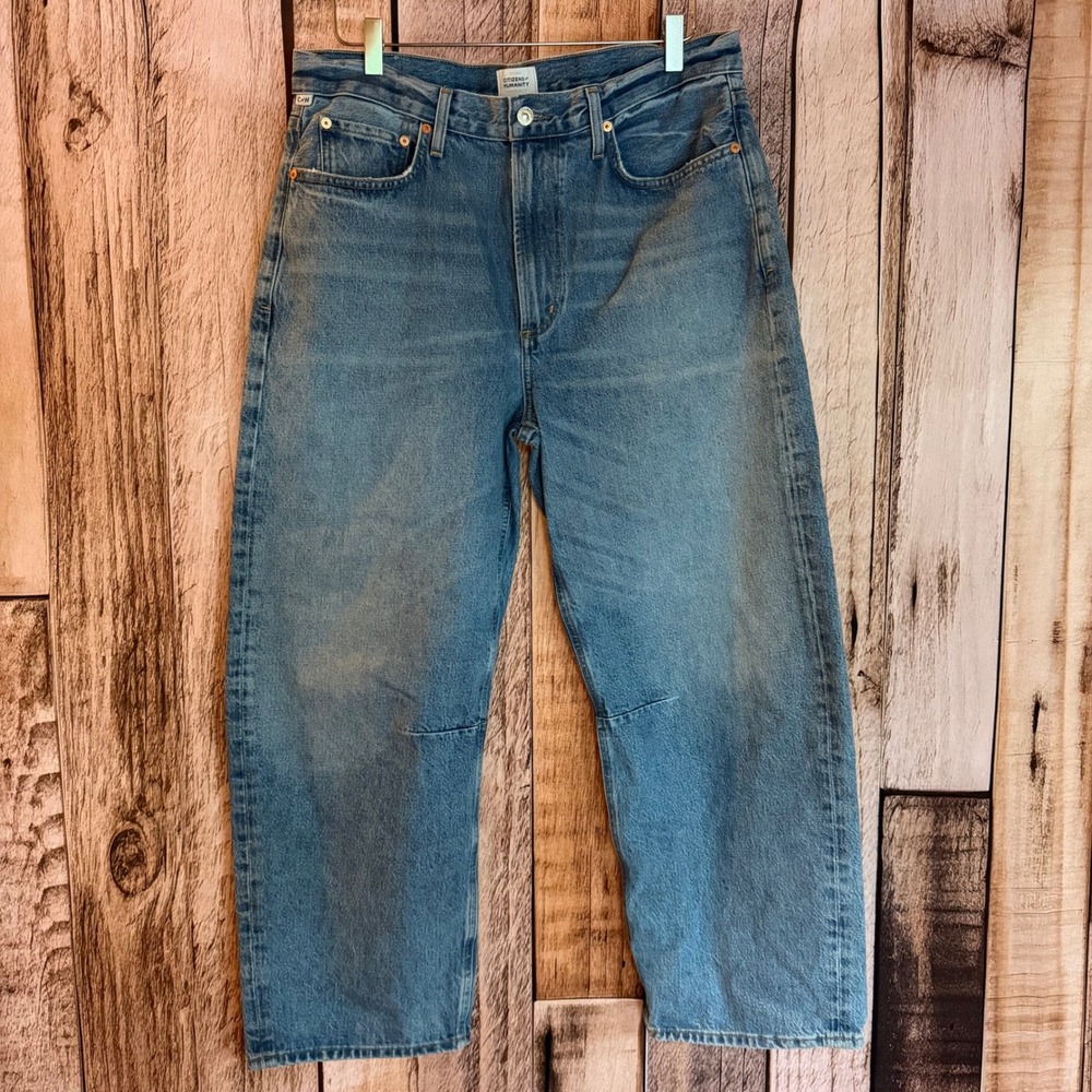 Citizens Of Humanity Blue Wide Leg Jeans